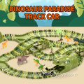 240Pcs Railway Race Game Dinosaur Race Car Track